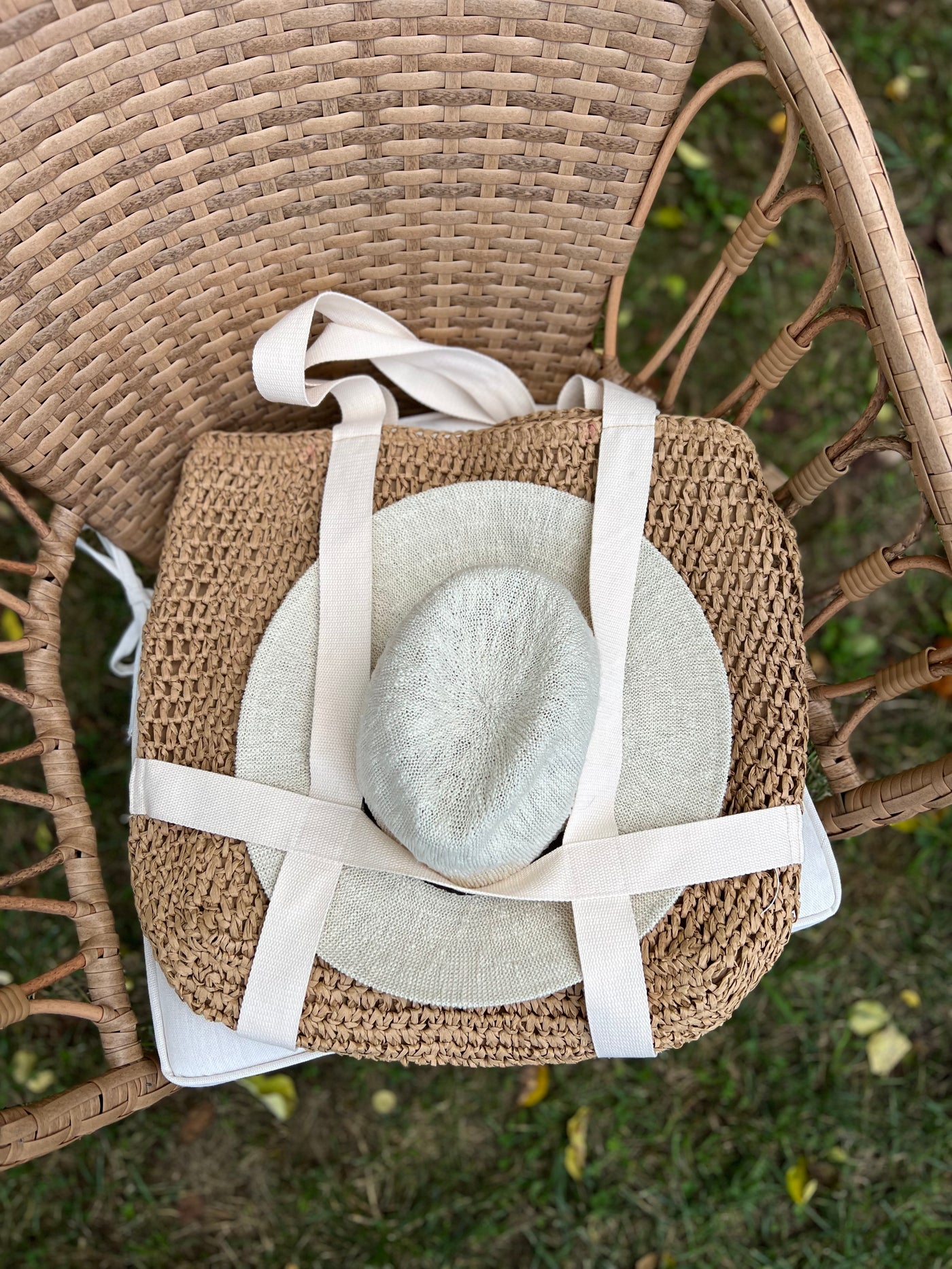 Straw Weave Bag - Hat Holder Bag