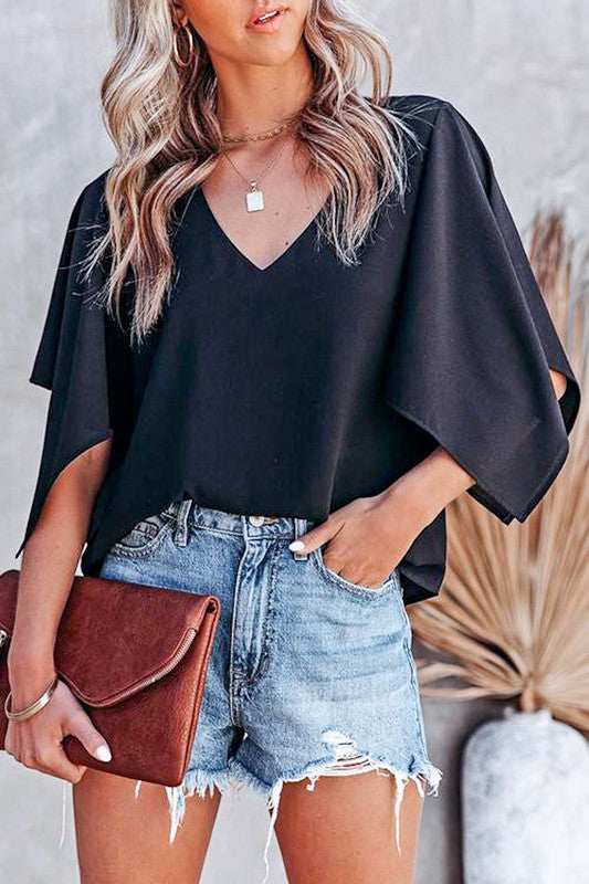 Wide sleeve blouse