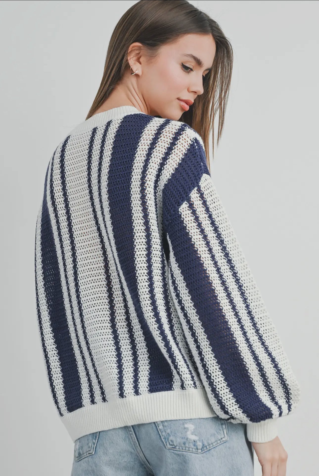 Stripe pullover sweater