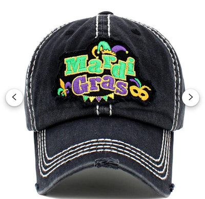 Mardi Gras baseball hat