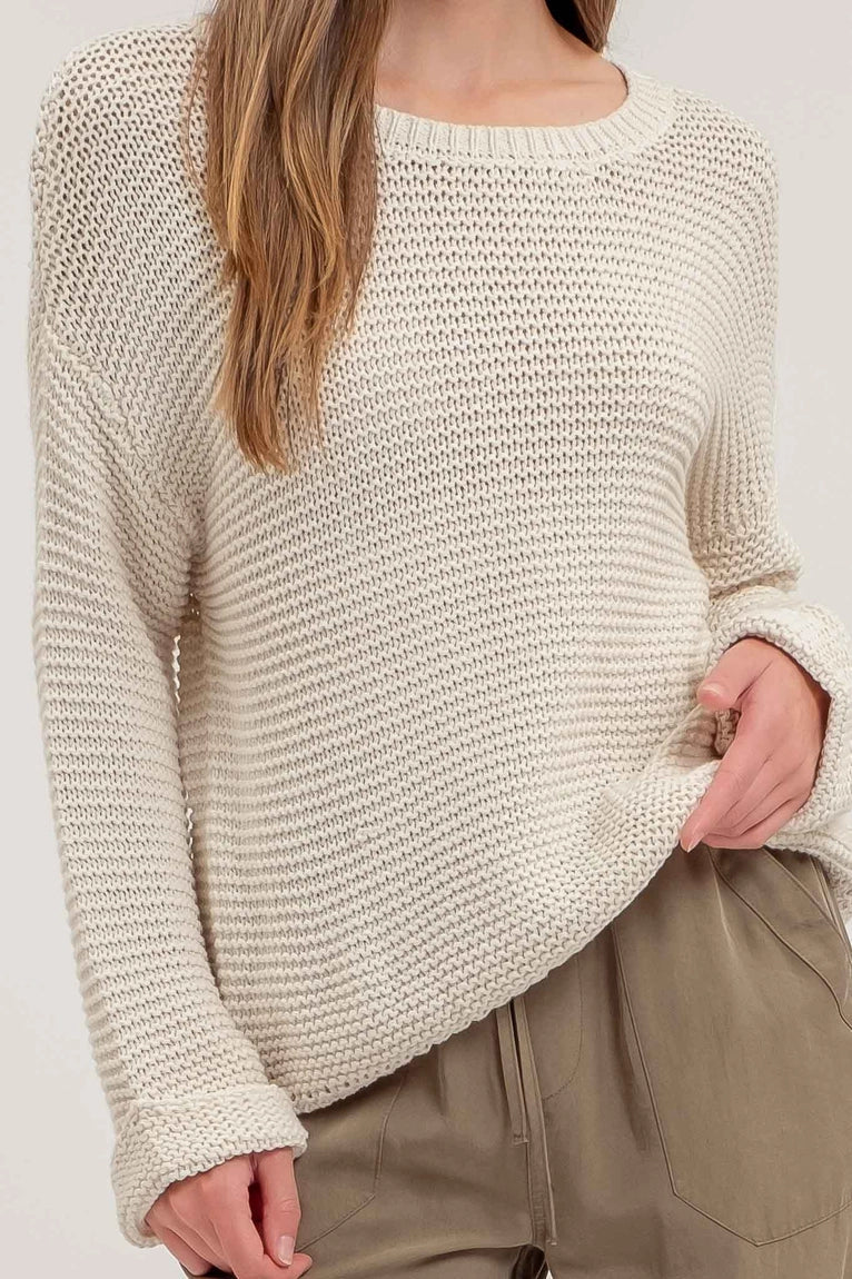 Olive Sweater  Chunky Knit