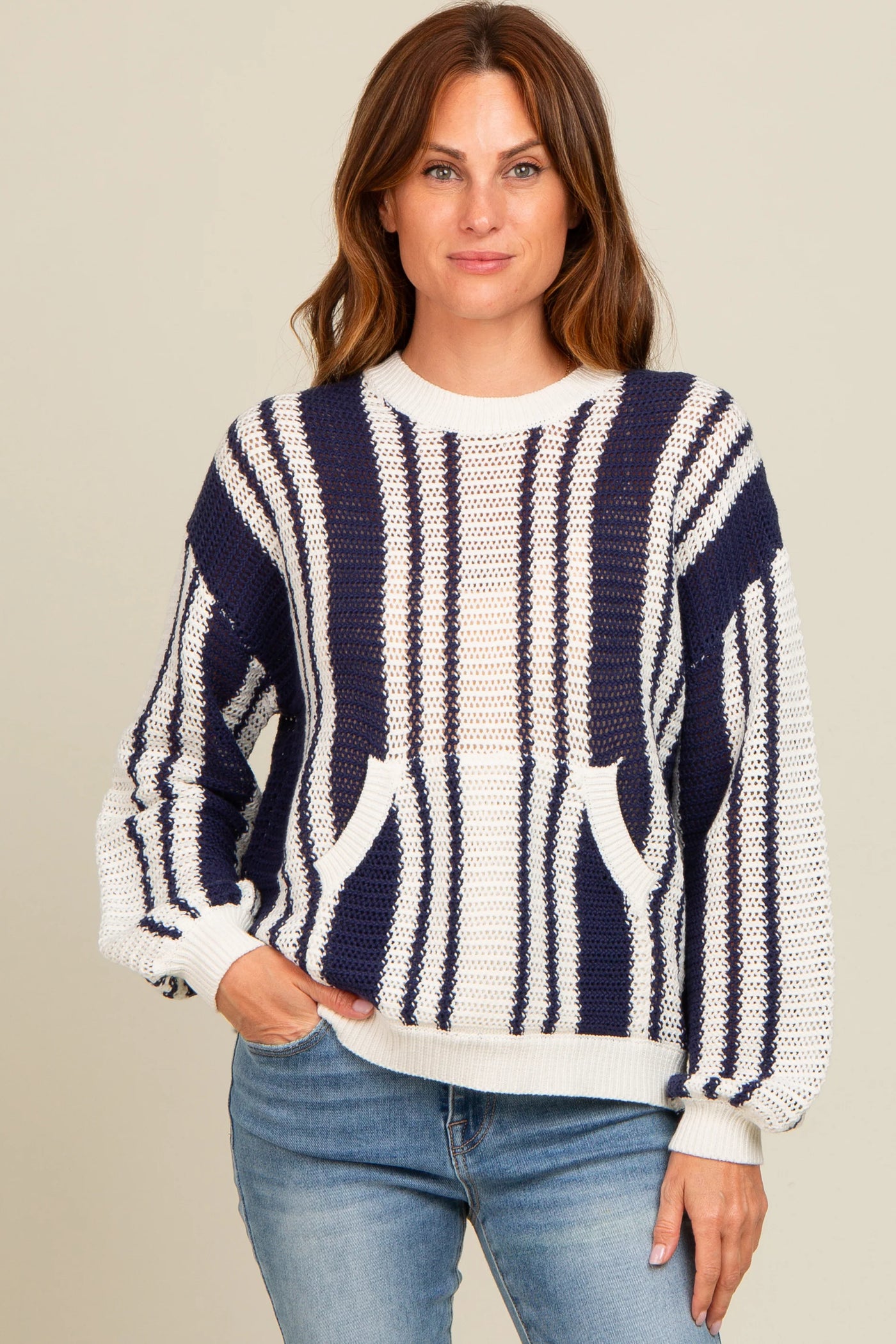 Stripe pullover sweater