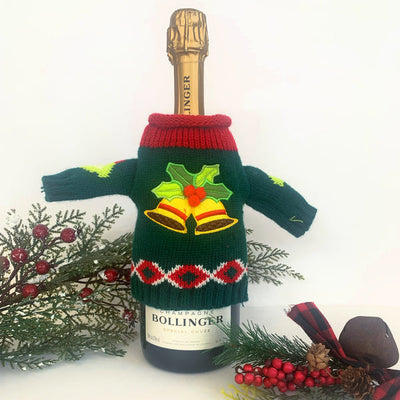 Ugly Sweater wine bottle sweater