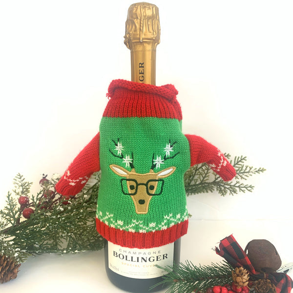 Ugly Sweater wine bottle sweater