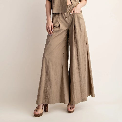 Giselle Wide Leg pants - Taupe