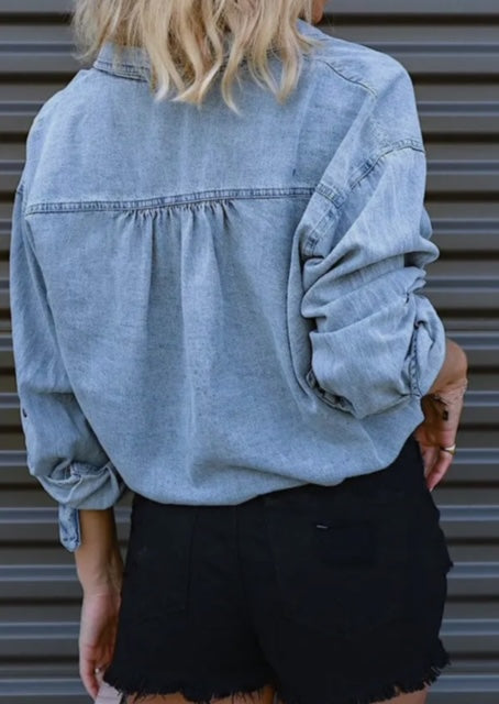 Denim cropped top