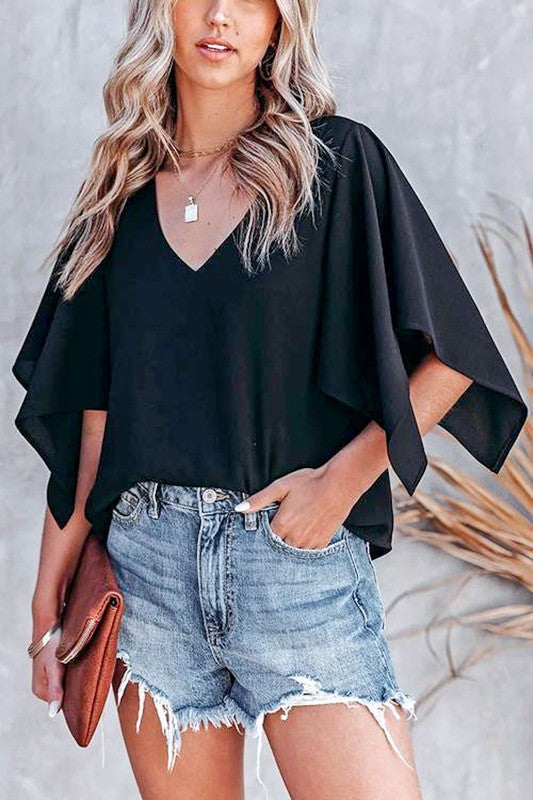 Wide sleeve blouse
