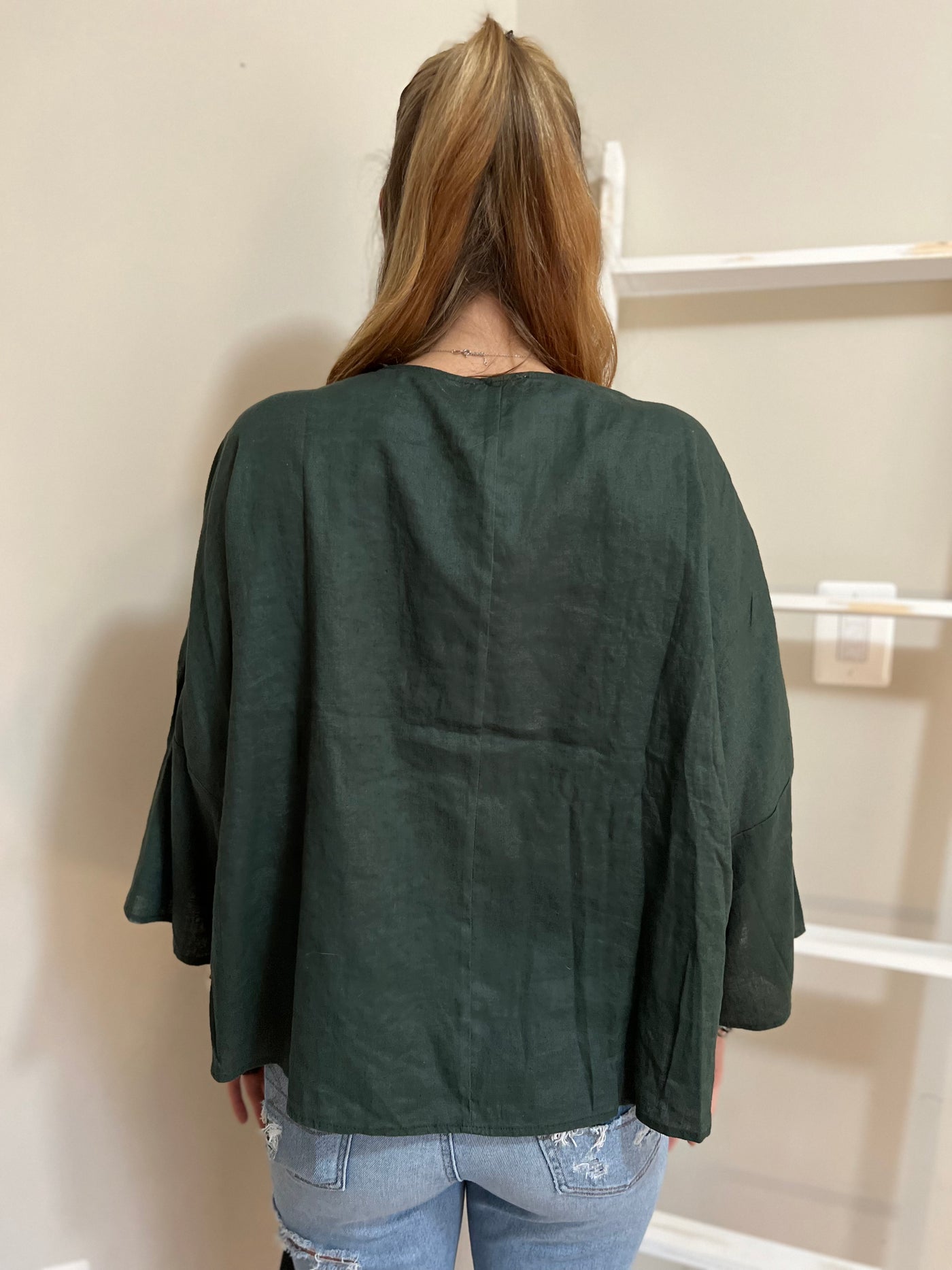 Eden Green linen top