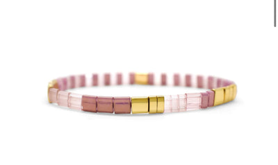 Good vibes-Tila beaded bracelet – light hearted lavender