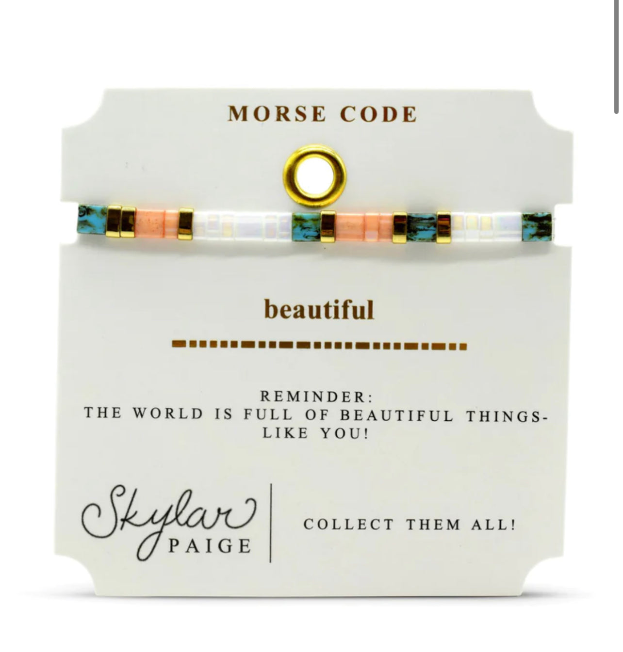 Beautiful ~ Tila Beaded bracelet, prizeworthy peach