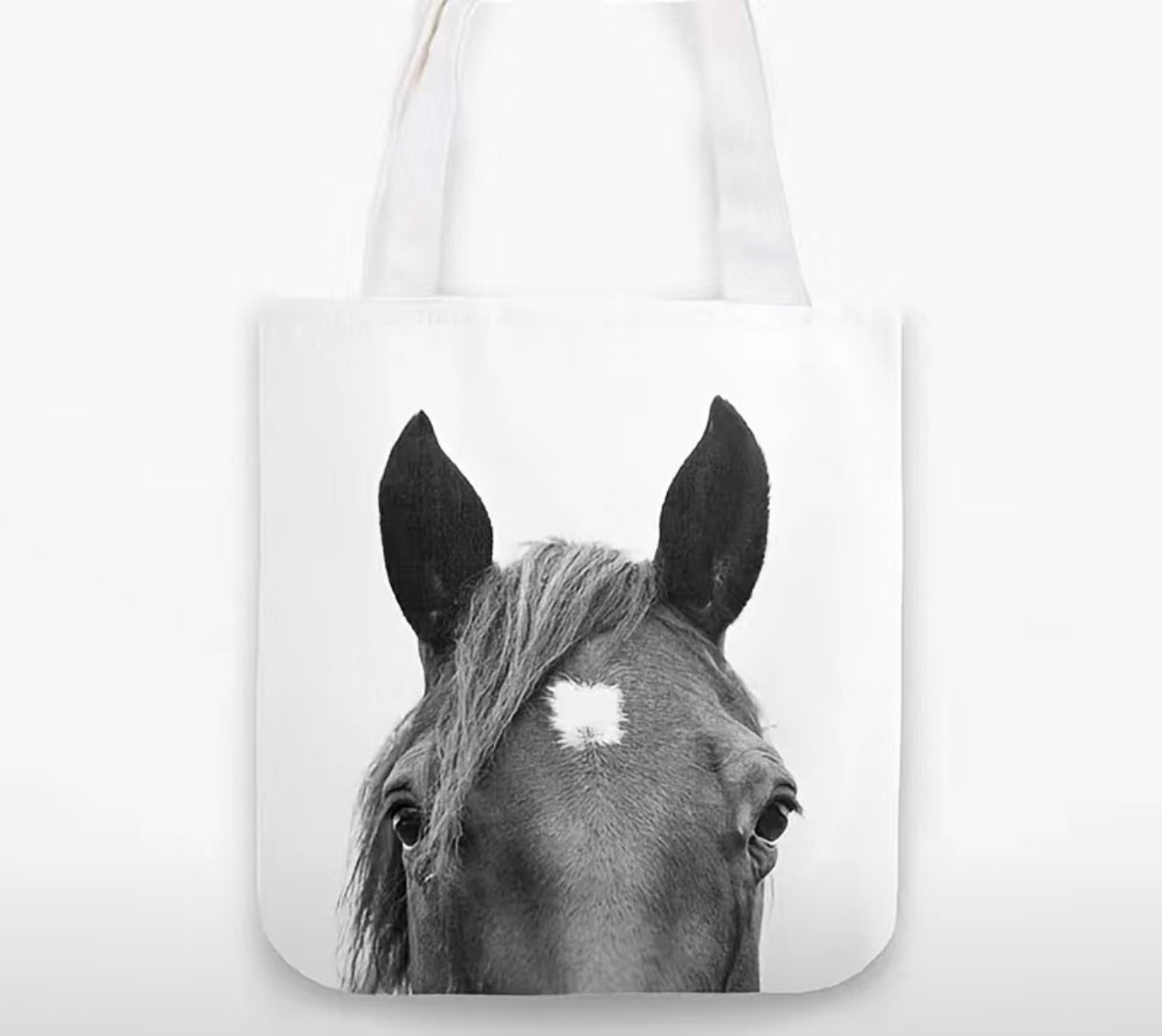 Horse print canvas bag