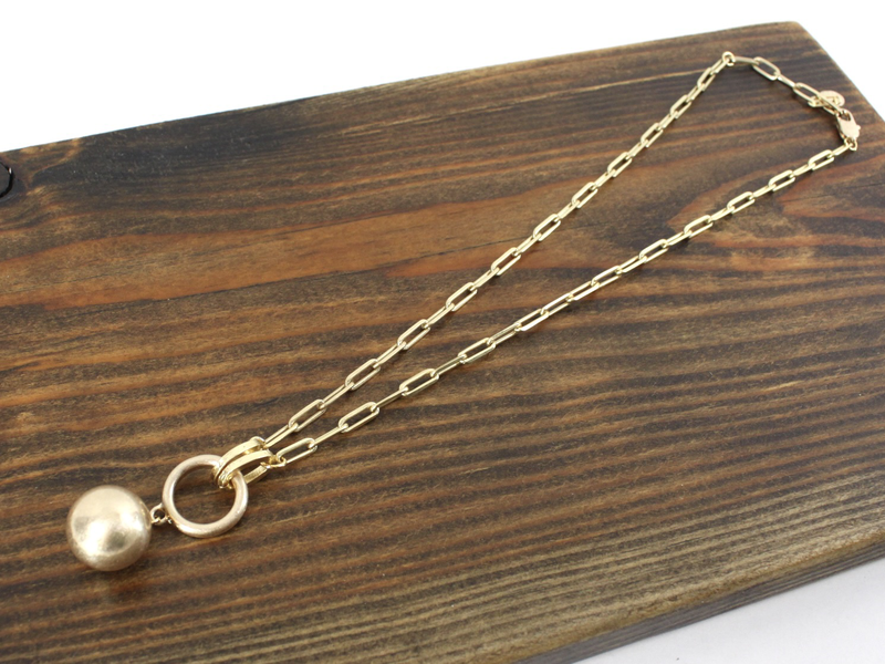 Long chain link necklace