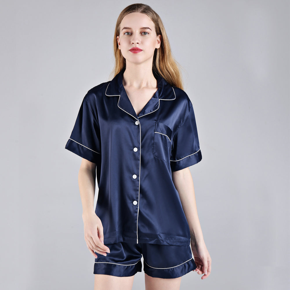 Sweet Dream Collection - Silky & Light Pajama Shorts Sets with Button Down Closure.