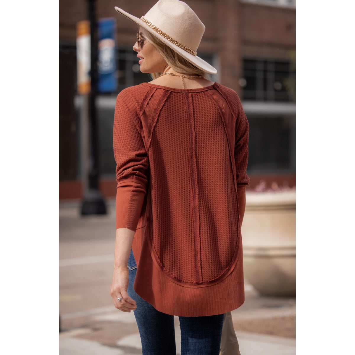 Women's Ribbed & Thermal-Knit Scoop Neck Tunic