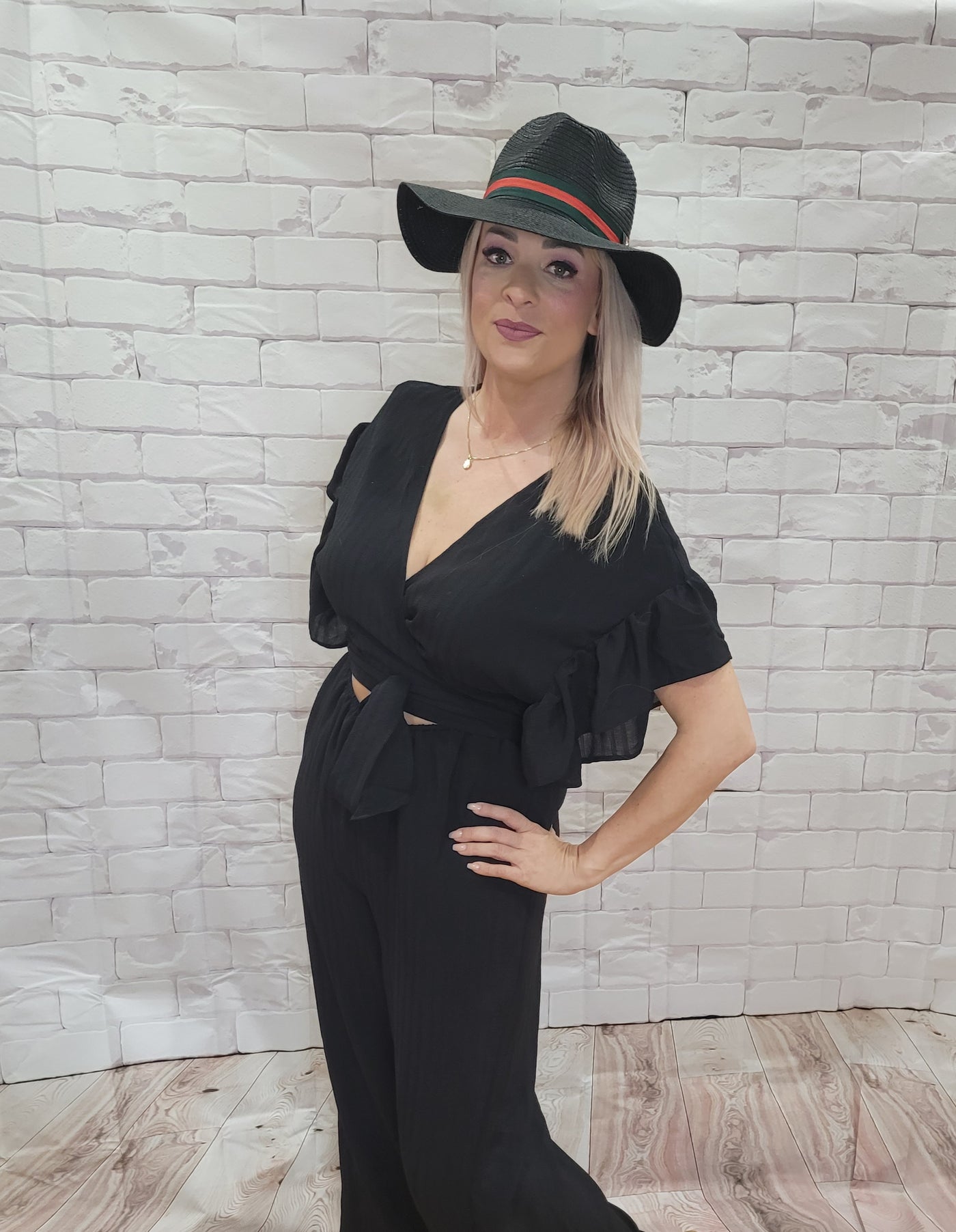 Darling Of Mine Wrap Front Jumpsuit