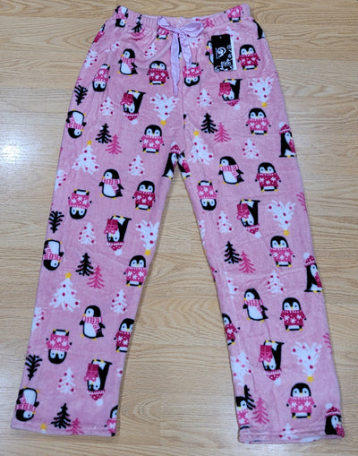 Sweet Dream Collection - Christmas Plush Lounge Pajama Pants w/Adjustable Ribbon Waist