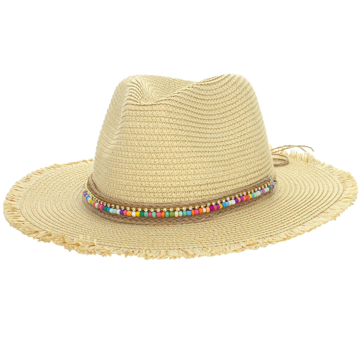 Outdoor Sunscreen Shading Fashion Straw Hat - Beige