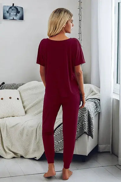 Sweet Dream Collection - Solid Round Loungewear Pajamas Set